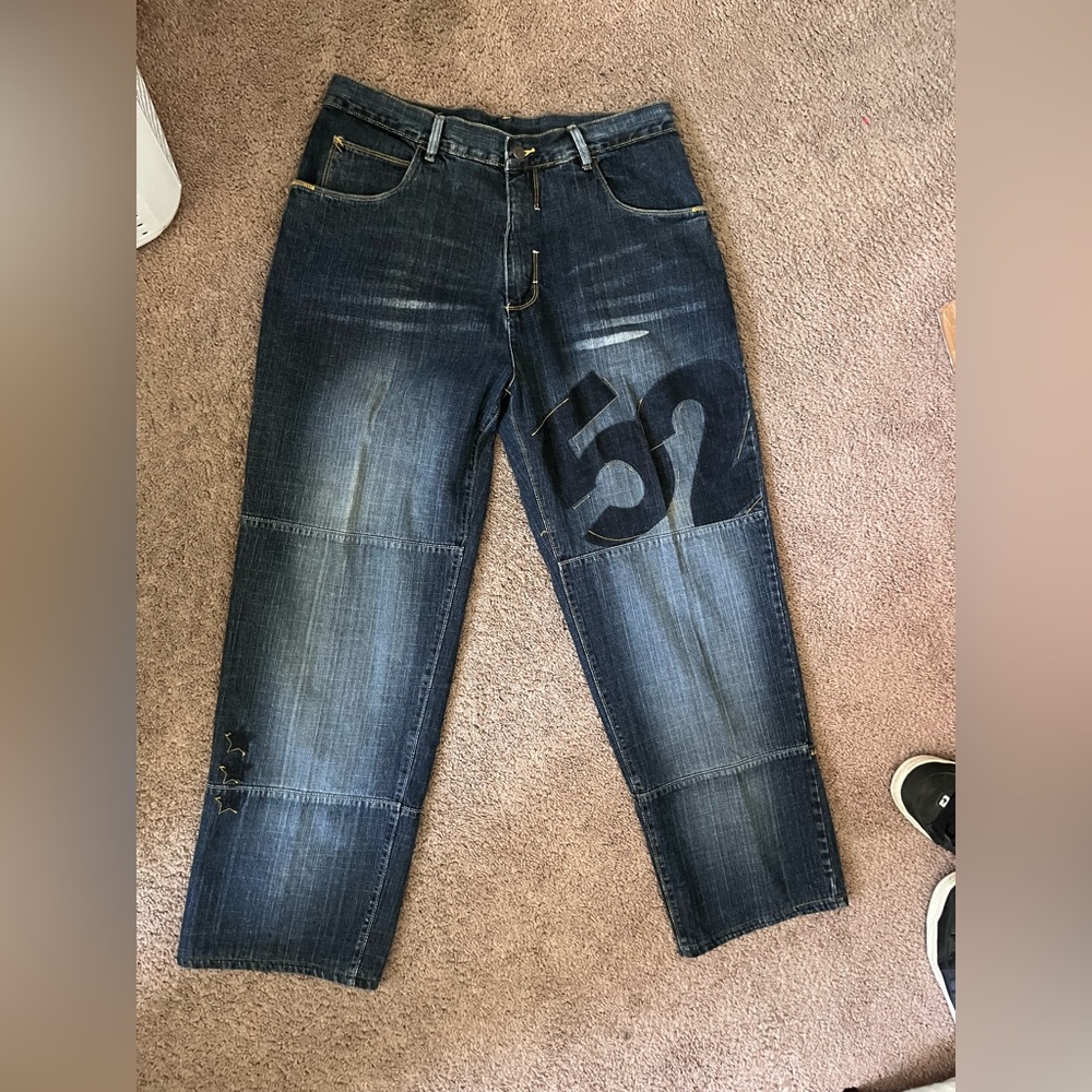 School of hard knocks embroidered jeans